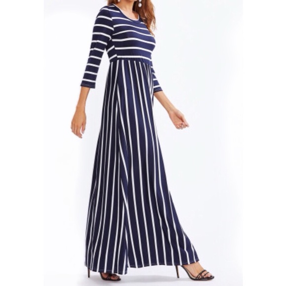 LAST ONE [New] FULL LENGTH STRIPE MAXI DRESS - Picture 4 of 4